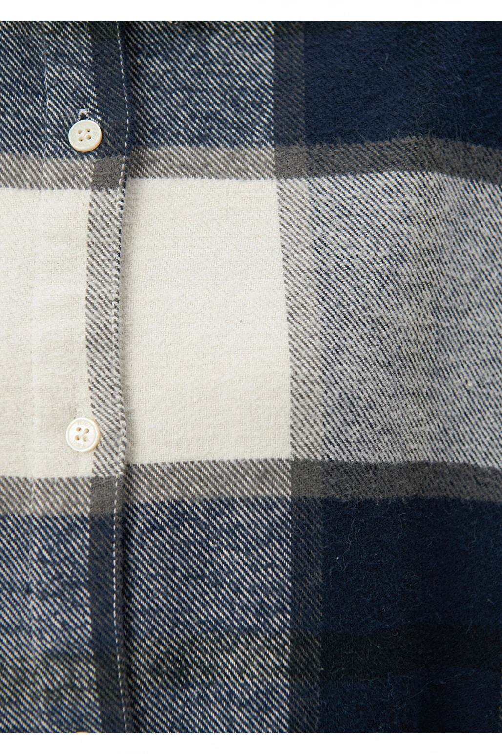 Mavi Kareli Lacivert Gömlek Oversize / Geniş Kesim