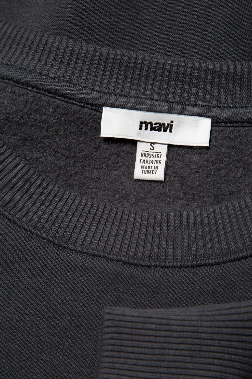 Mavi Logo Baskılı Antrasit Sweatshirt