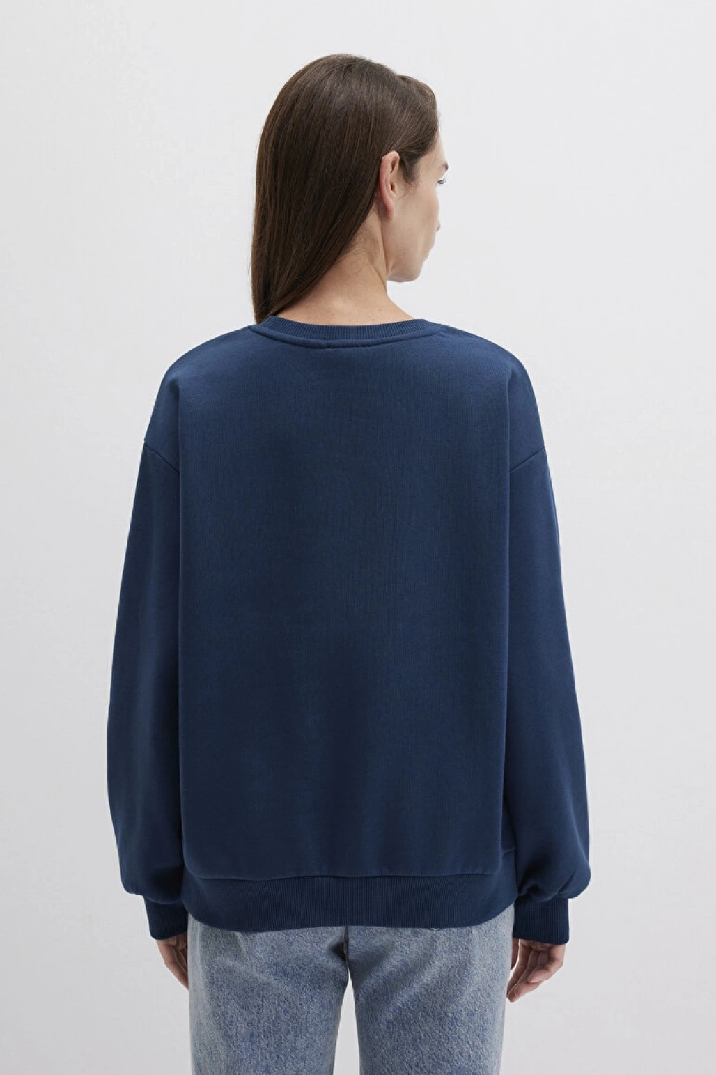 Mavi Logo Baskılı Lacivert Sweatshirt