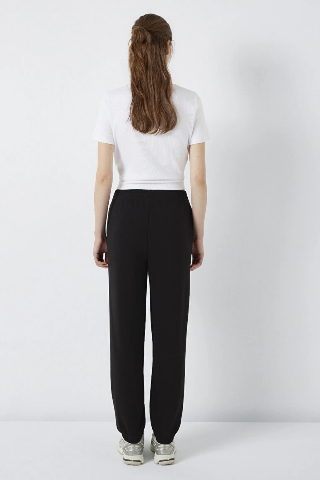 Mavi Logo Baskılı Siyah Eşofman Altı