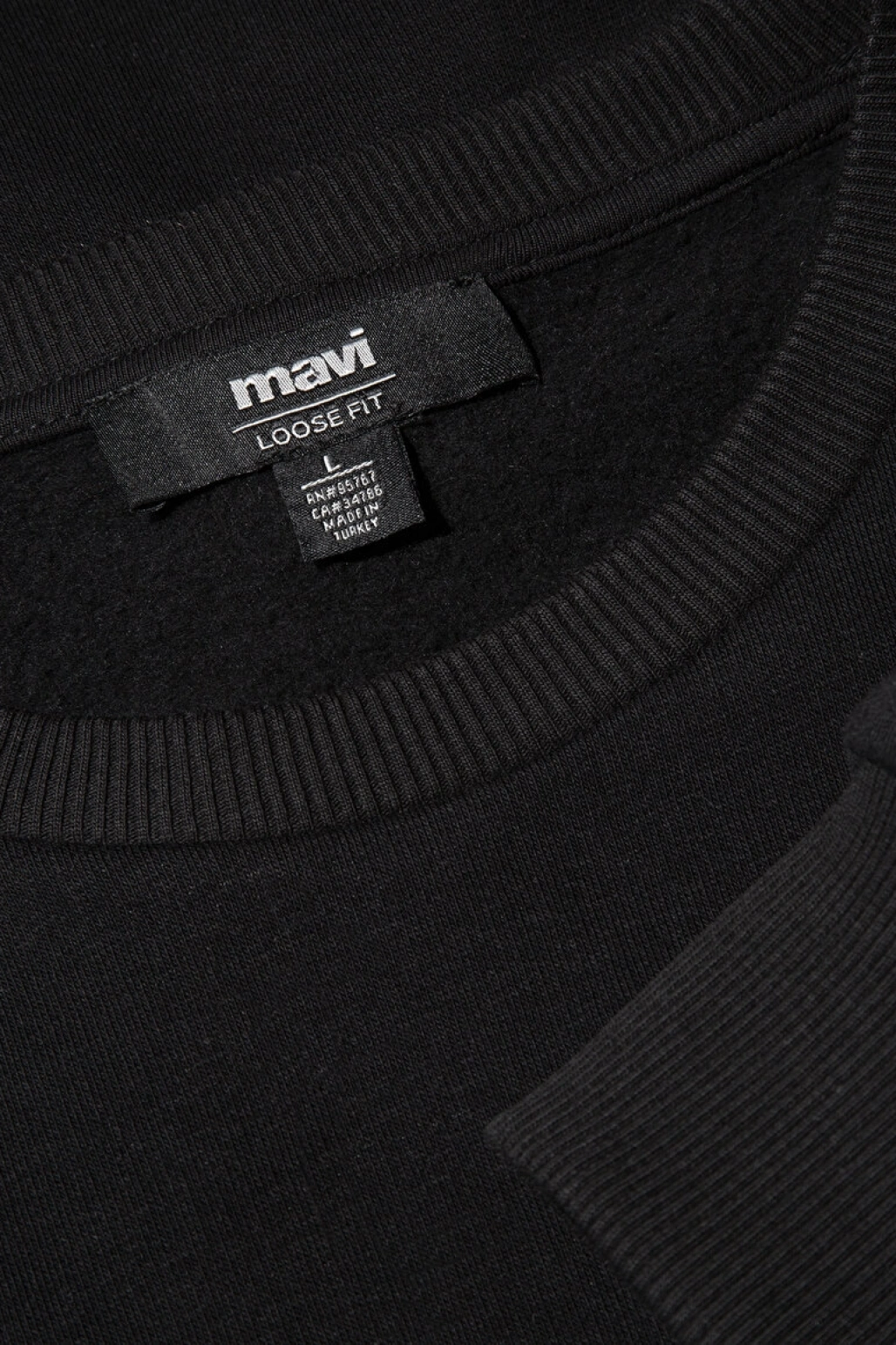 Mavi Logo Baskılı Siyah Sweatshirt