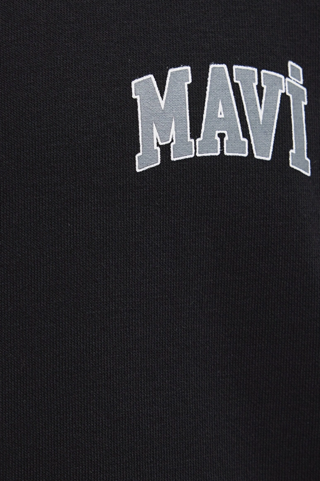 Mavi Logo Baskılı Siyah Sweatshirt