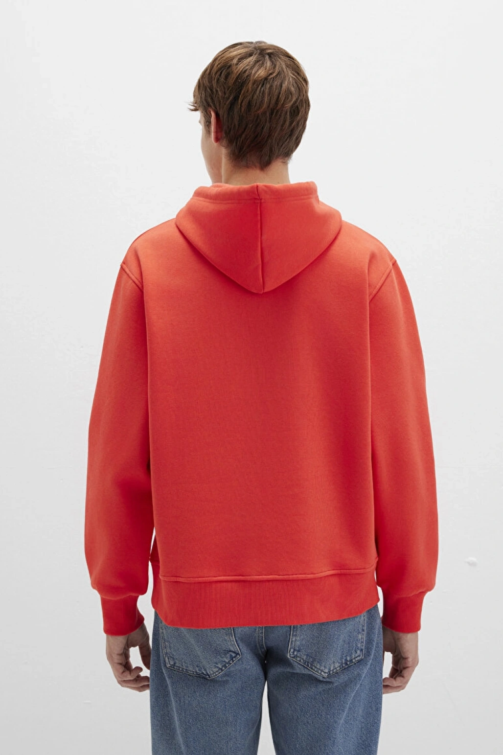 Mavi Logo Nakışlı Kapüşonlu Turuncu Sweatshirt