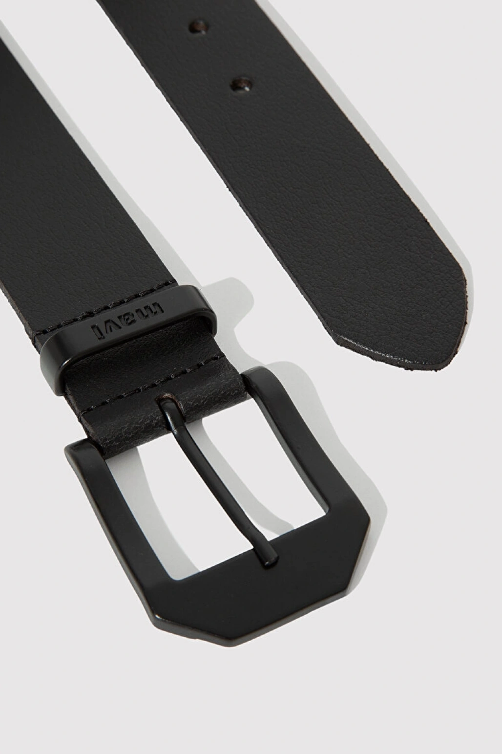 Mavi Siyah Deri Kemer