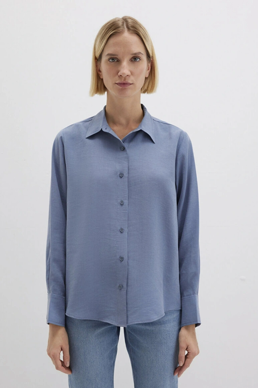 Mavi (TENCEL™) Liyosel Gömlek