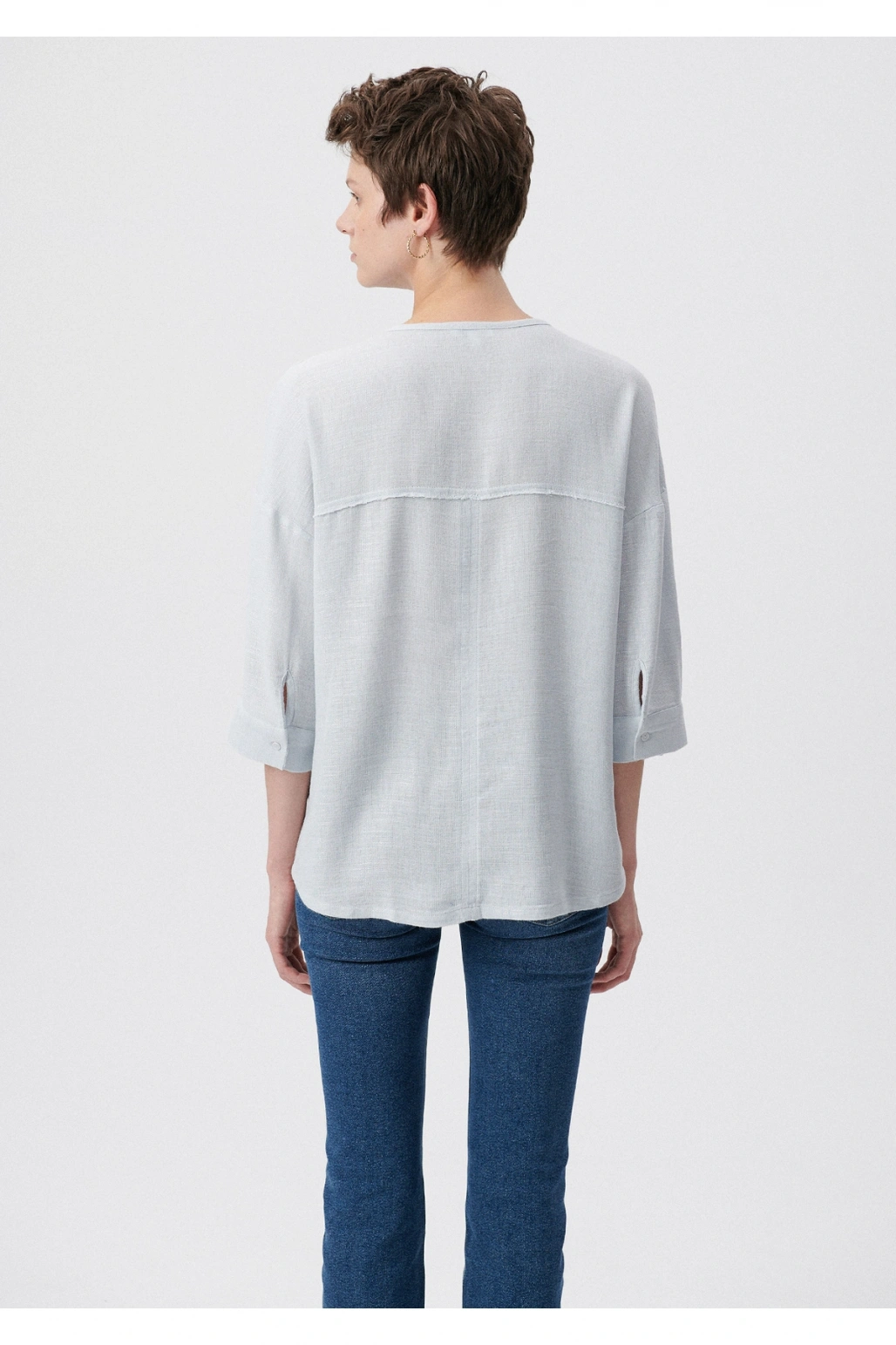 Mavi Uzun Kollu Bluz