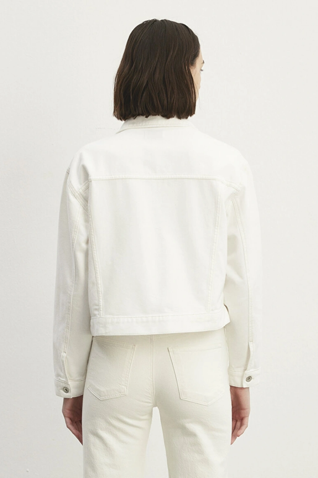 Megi Mavi Premium Kırık Beyaz Jean Ceket