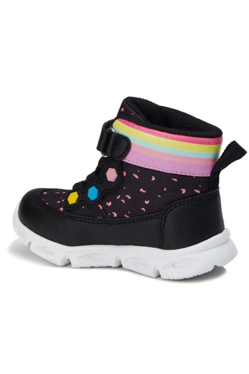 Mizu Işıklı Phylon Taban Ortopedik Çocuk Boğazlı Spor Ayakkabı SİYAH-PEMBE