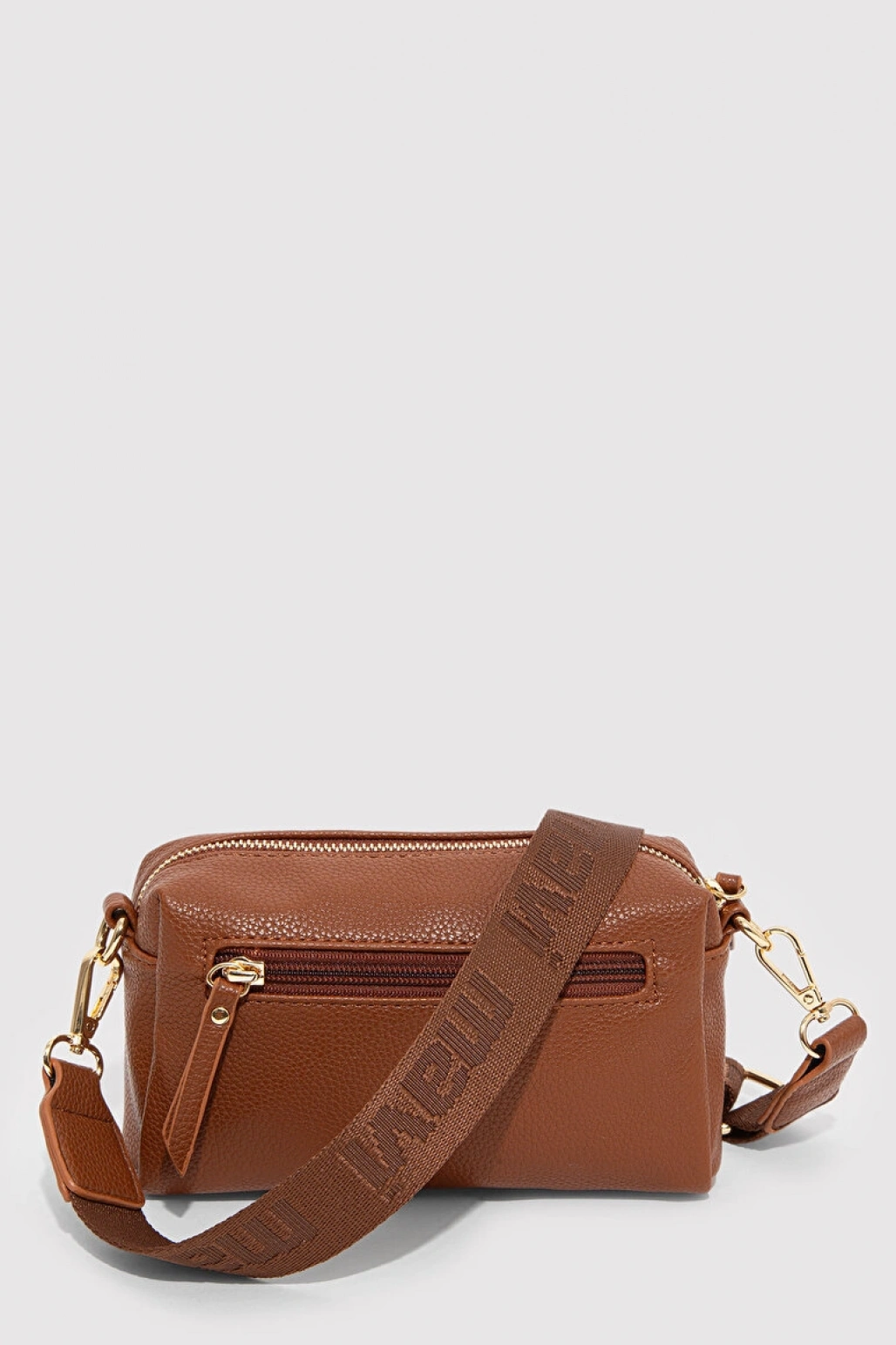 Mühür Logo Detaylı Kahverengi Çapraz Çanta