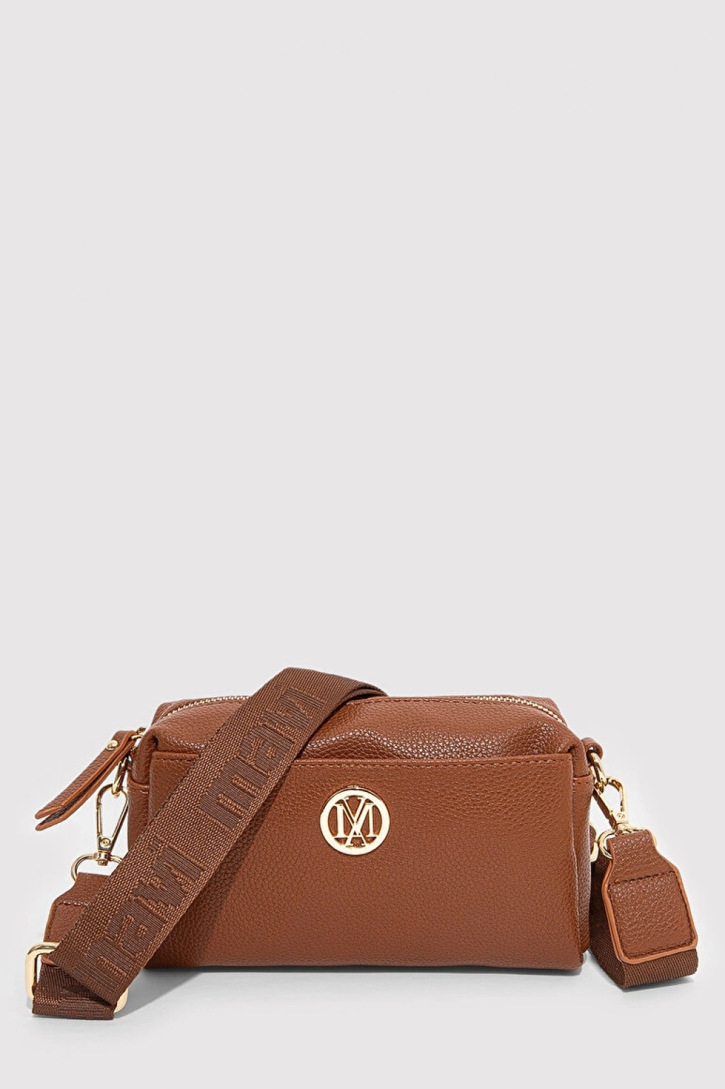 Mühür Logo Detaylı Kahverengi Çapraz Çanta