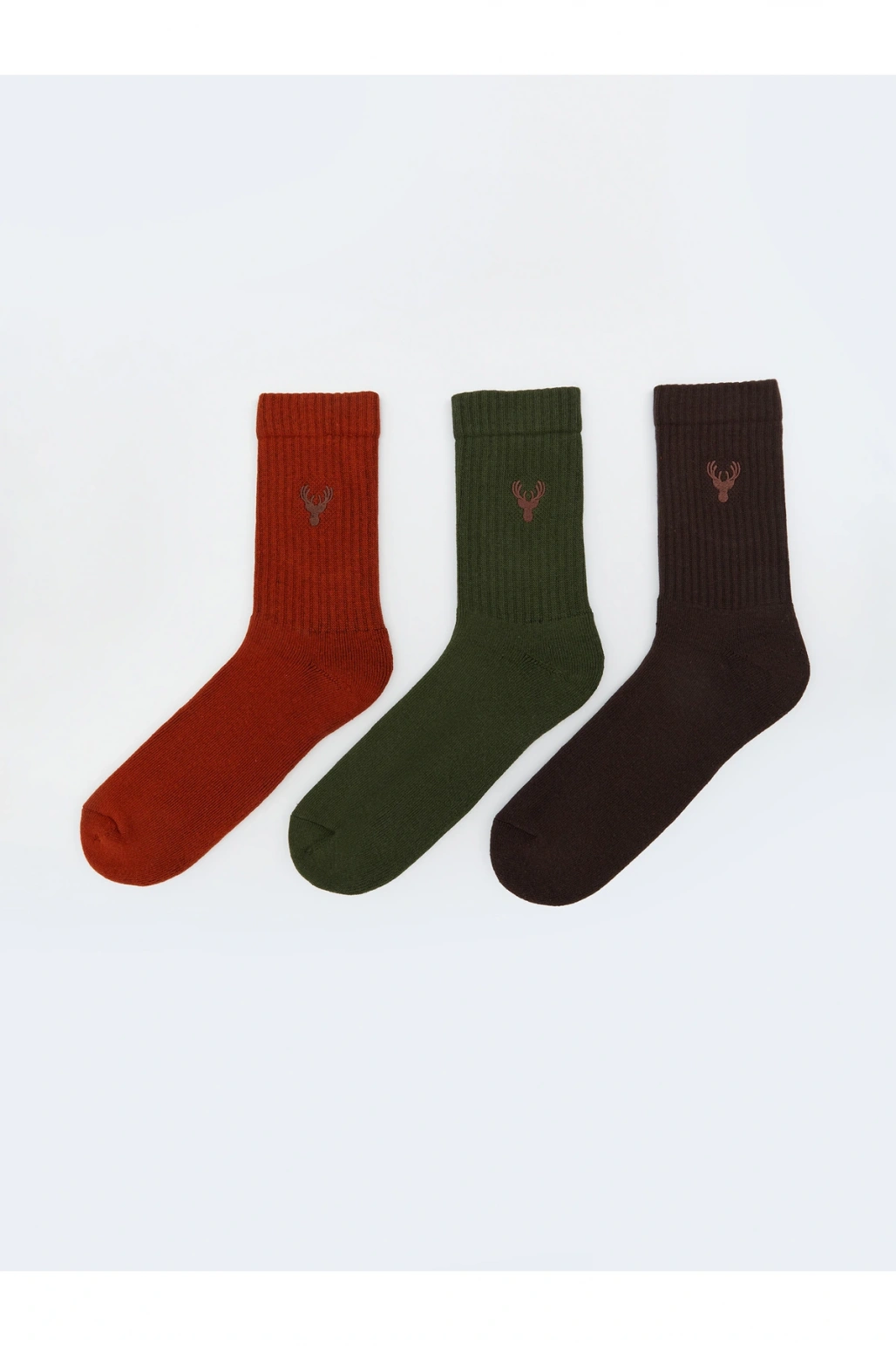 Nakışlı Erkek Soket Çorap 3lü