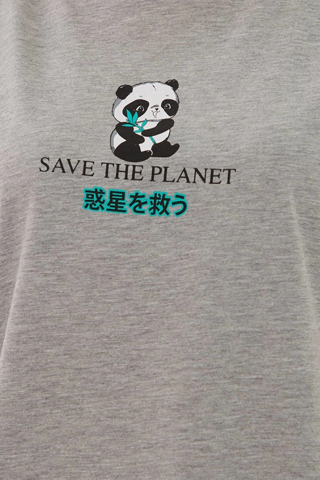 Omuz Büzgülü T-shirt Gri Melanj / Grey Melange