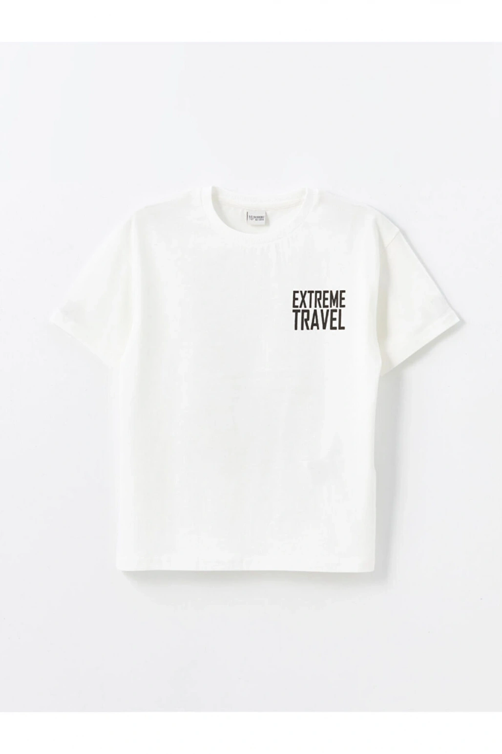 Oversize Bisiklet Yaka Erkek Çocuk Tişört