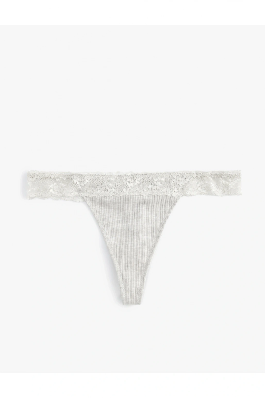 Pamuk Karışımlı Dantelli String Külot