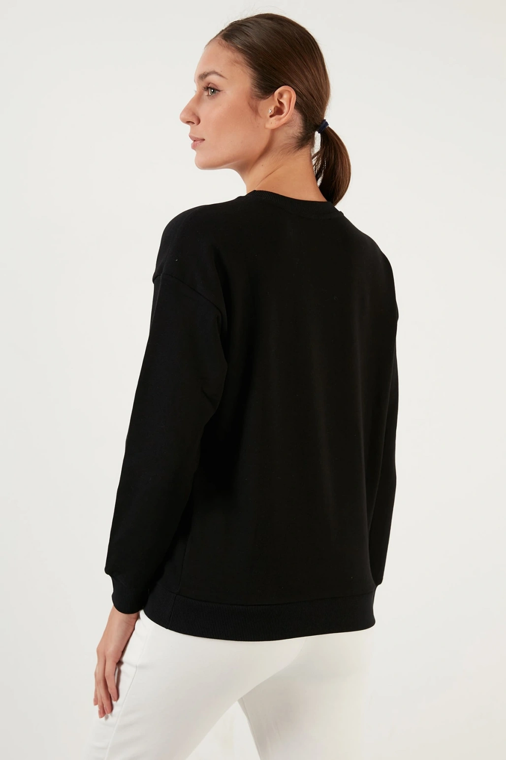 Pamuklu Baskılı Bisiklet Yaka Sweat 22k0840k1