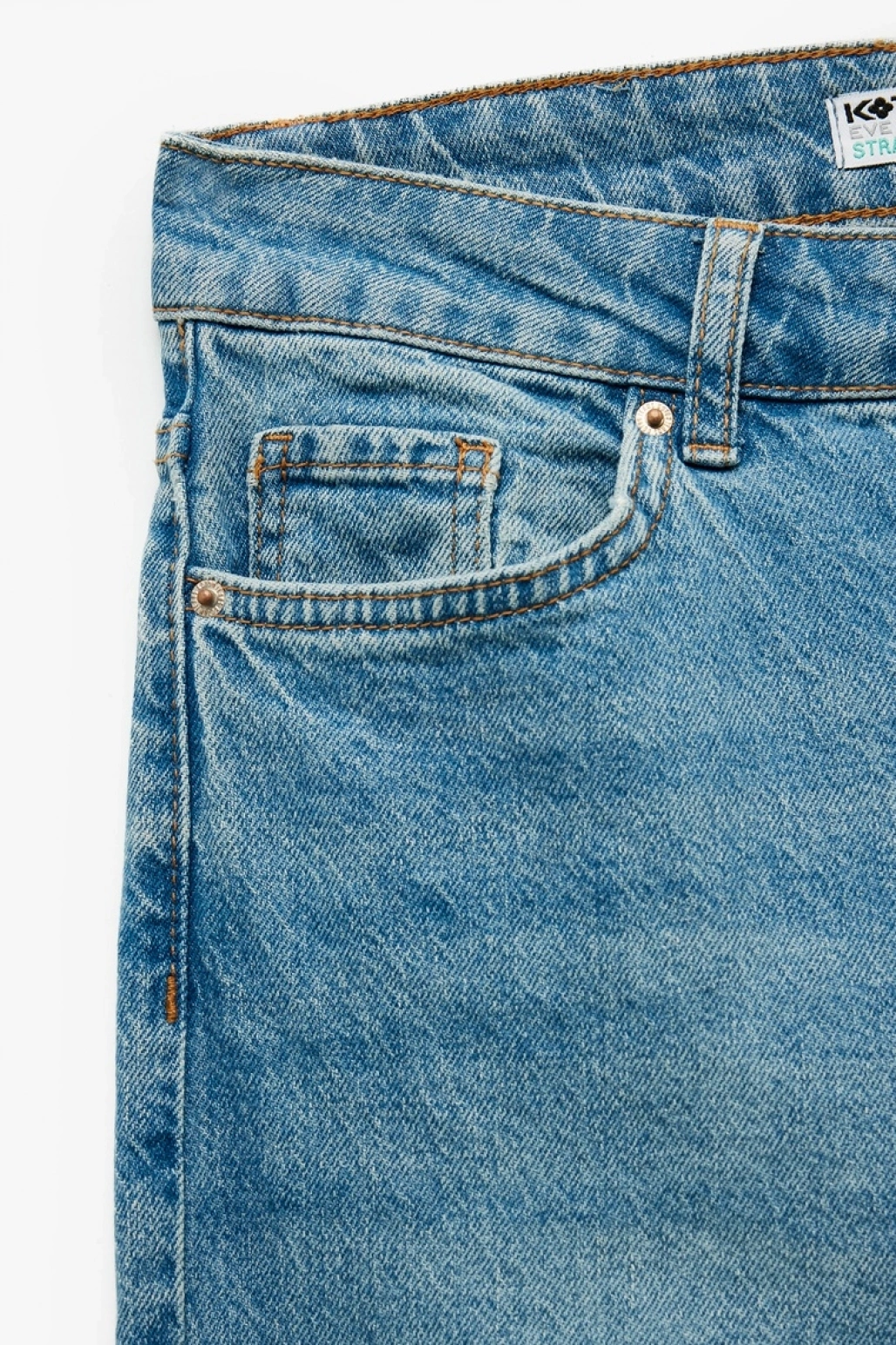 Pamuklu Düz Paça Cepli Düğmeli Jean Pantolon - Straight Jeans