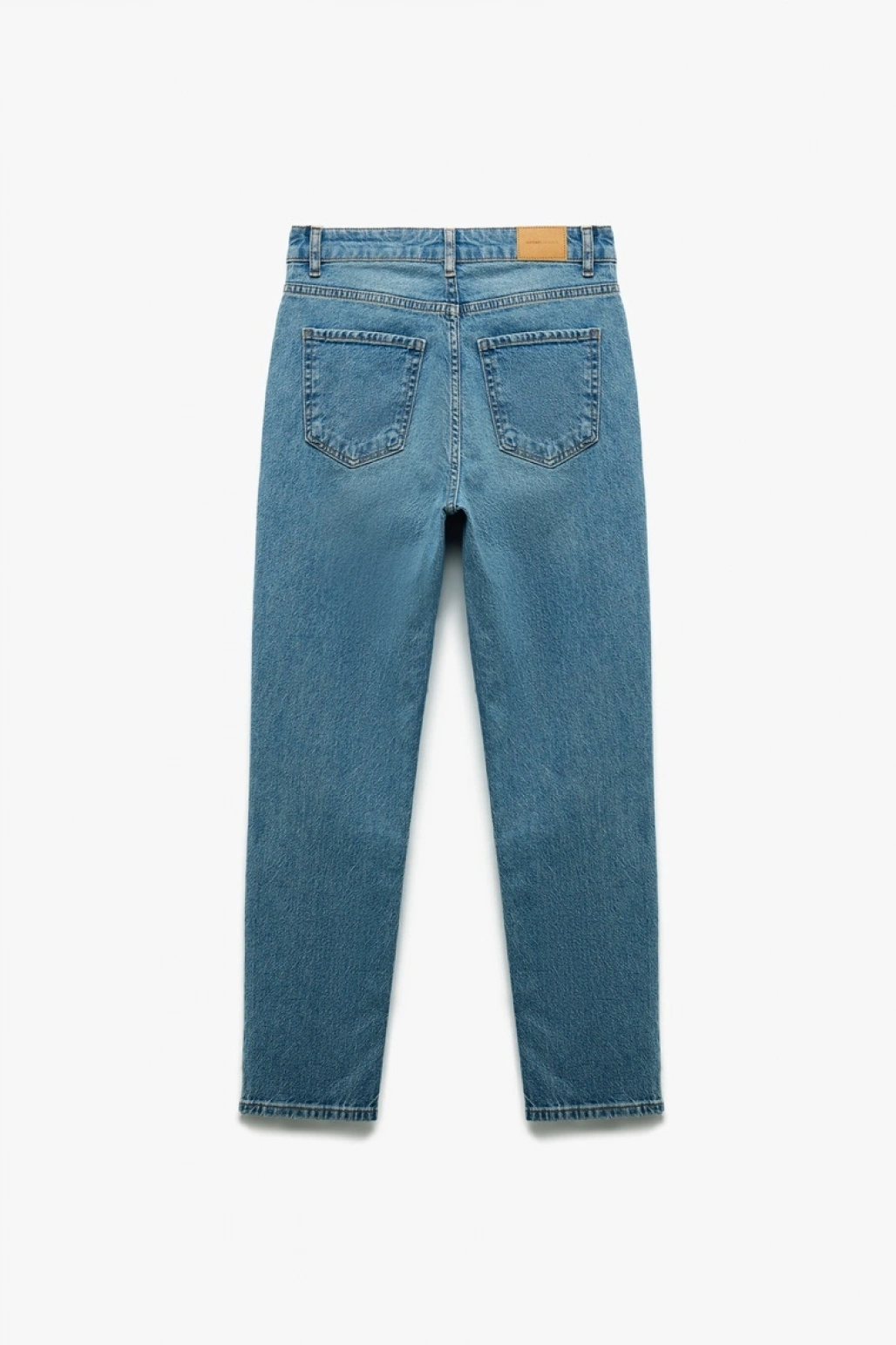 Pamuklu Düz Paça Cepli Düğmeli Jean Pantolon - Straight Jeans