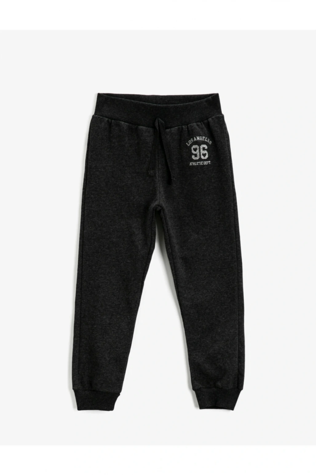 Pamuklu Jogger Eşofman Altı Baskılı Beli Bağlamalı