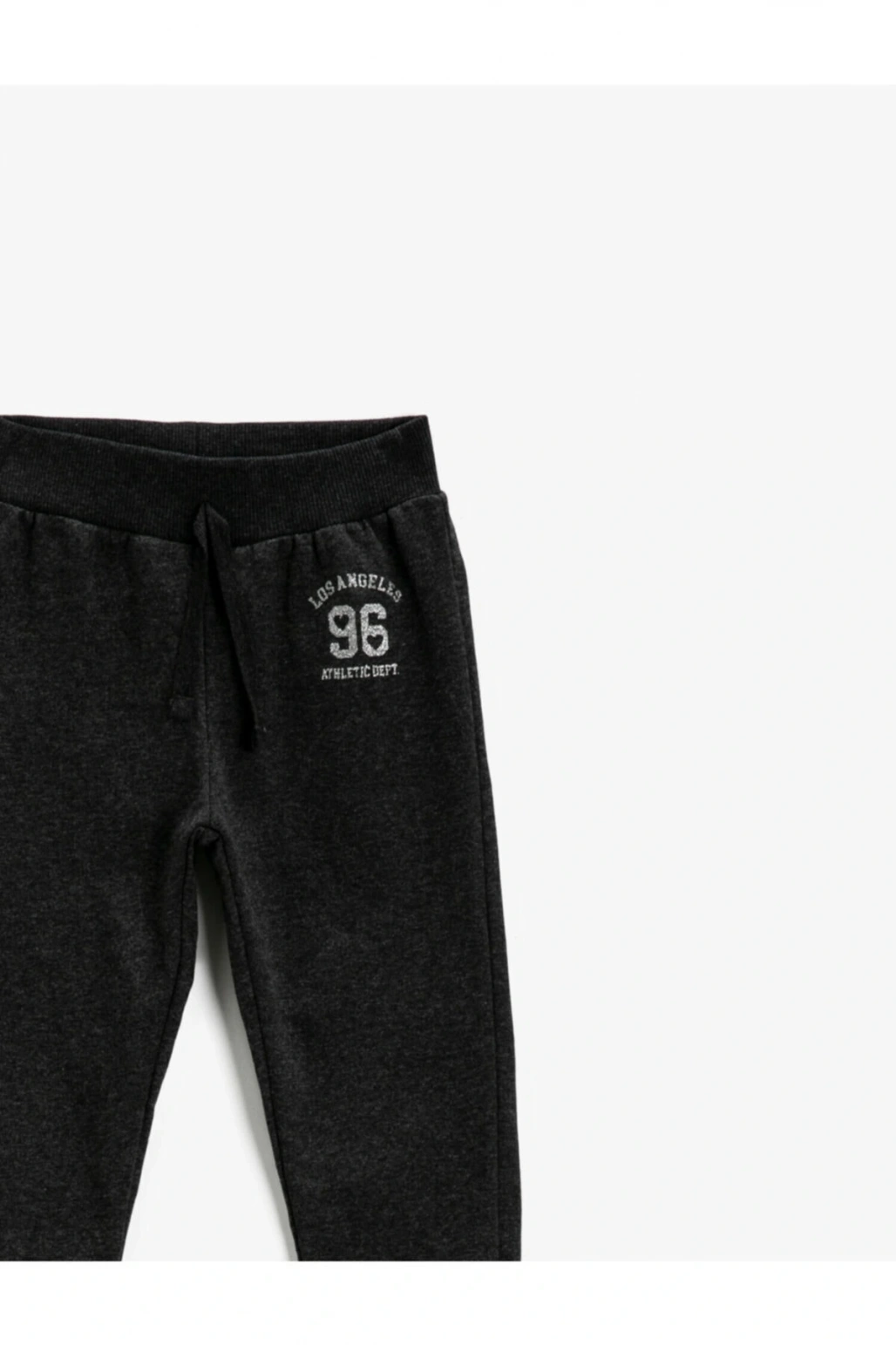 Pamuklu Jogger Eşofman Altı Baskılı Beli Bağlamalı