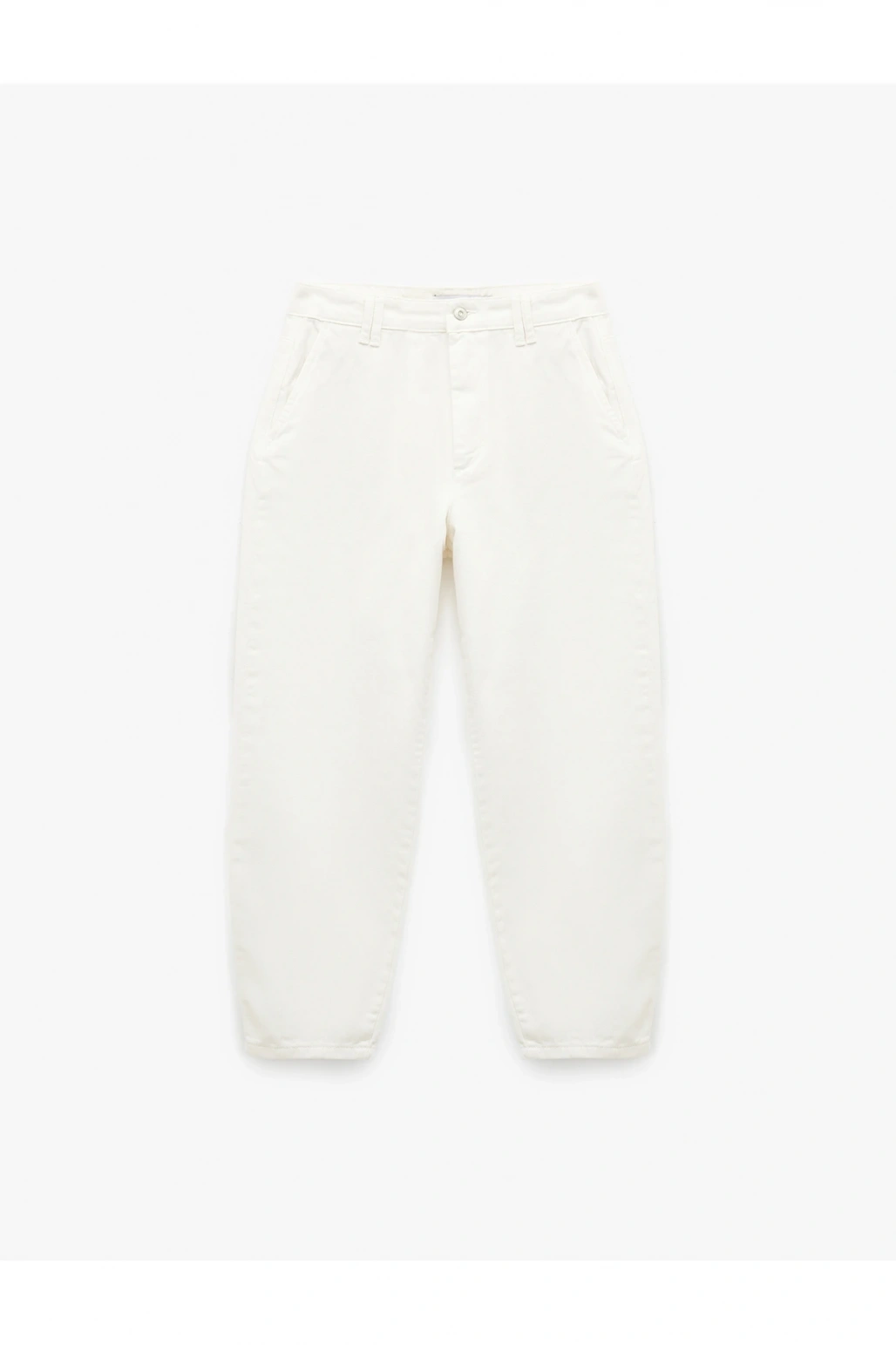 Pamuklu Yüksek Bel Rahat Kesim Balon Fit Pantolon