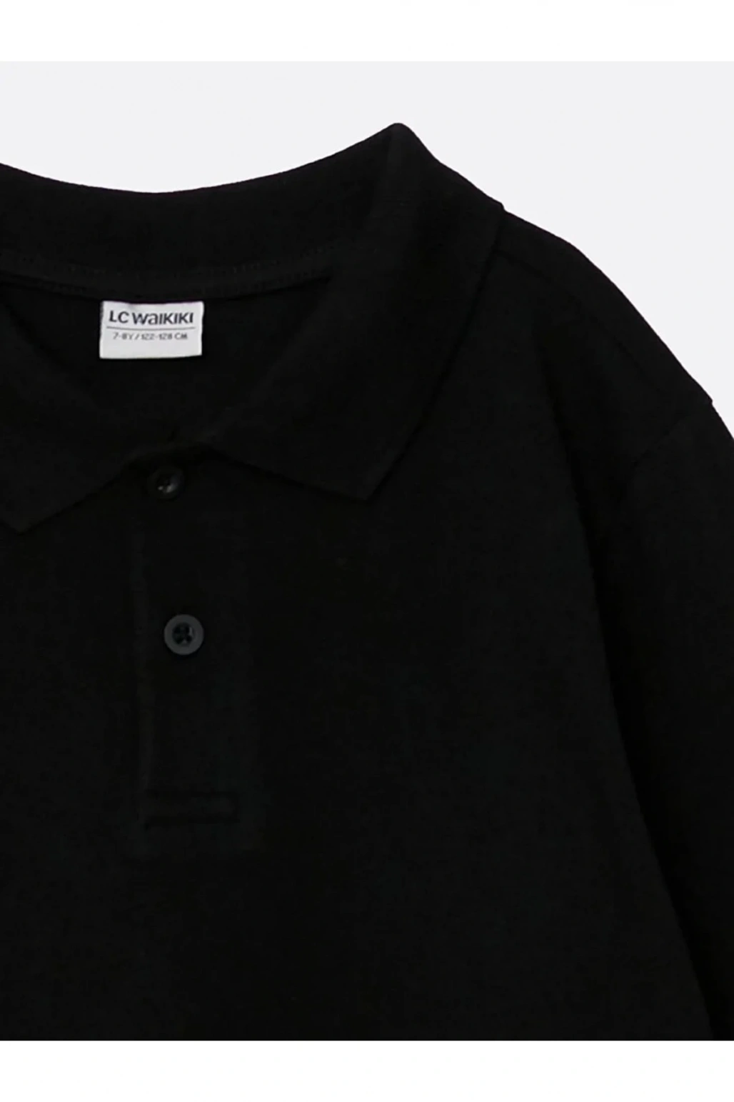 Polo Yaka Basic Uzun Kollu Erkek Çocuk Tişört