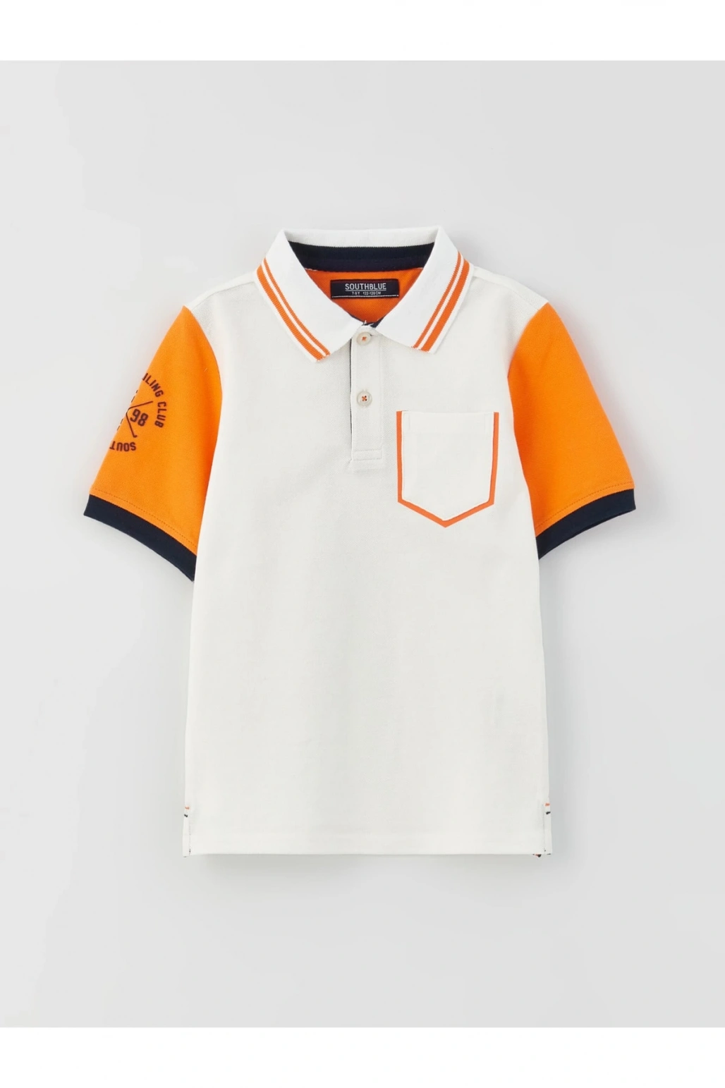 Polo Yaka Baskılı Kısa Kollu Erkek Çocuk Tişört