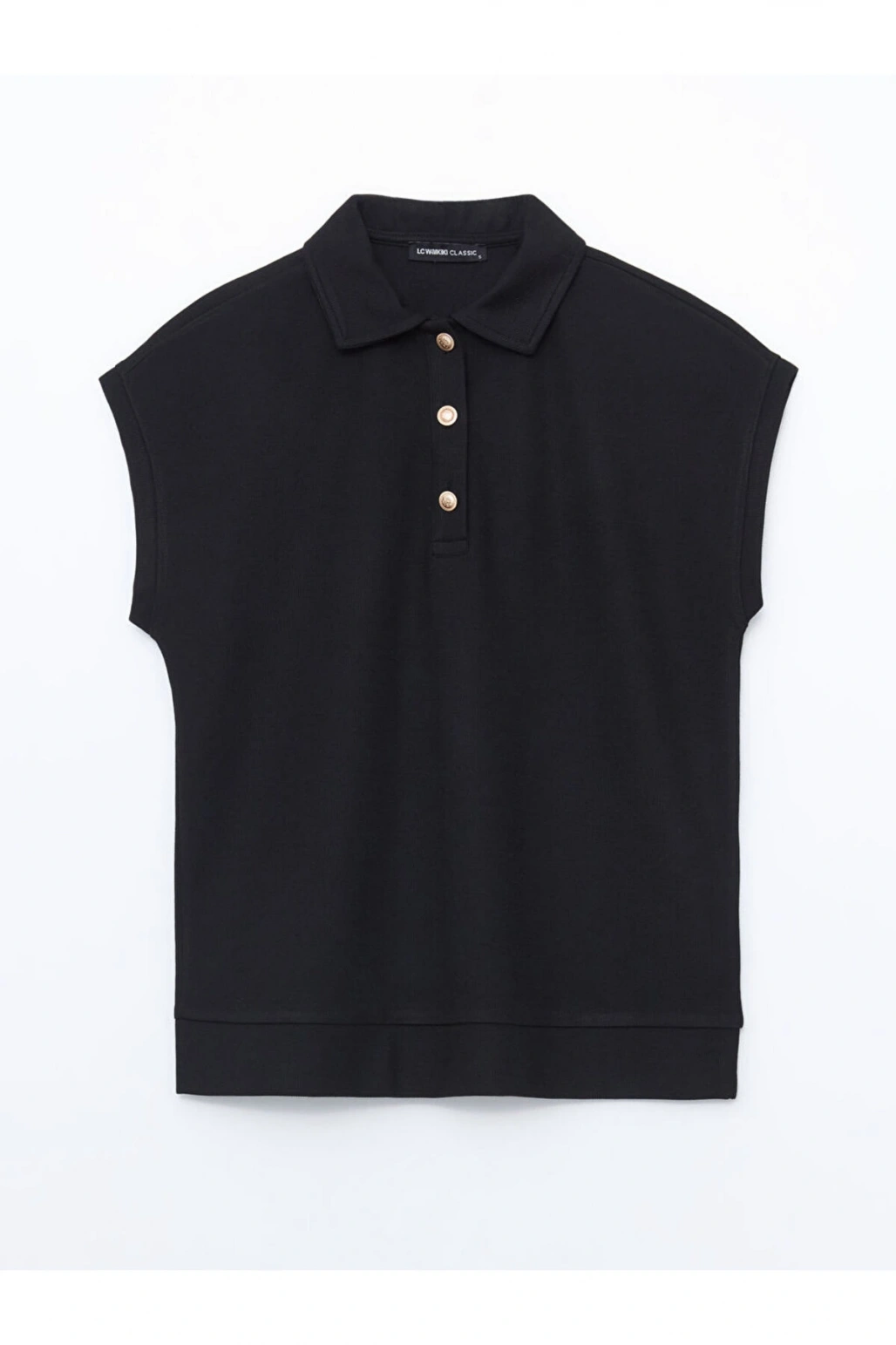 Polo Yaka Dokulu Kadın Tişört