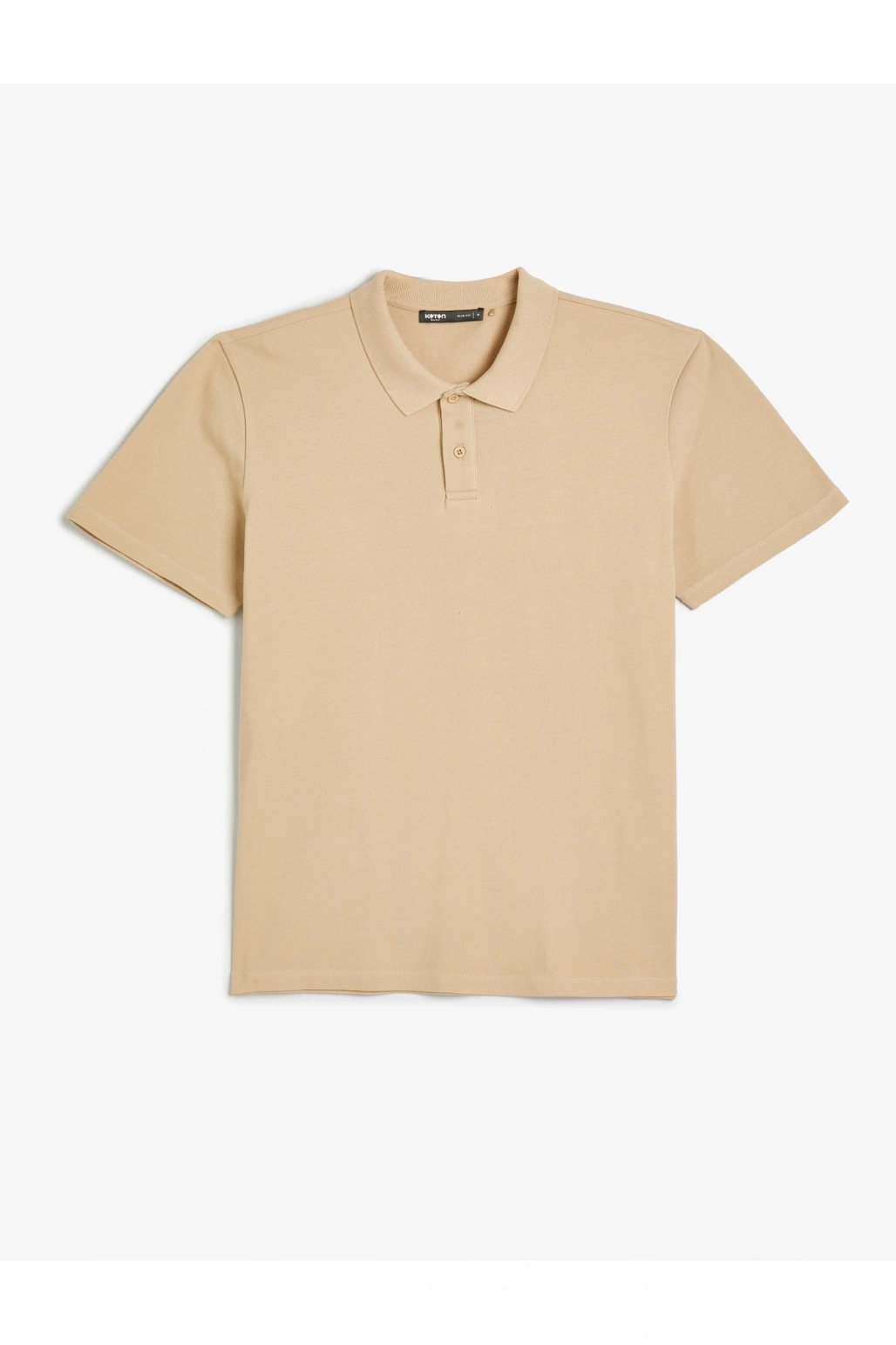 Polo Yaka Tişört Slim Fit Düğmeli Kısa Kollu