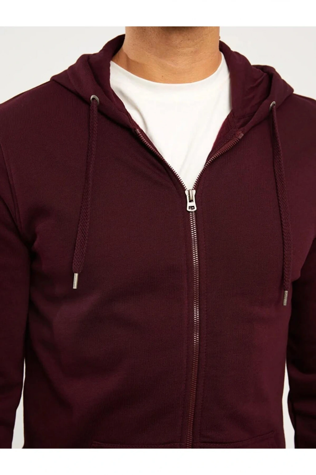 Rahat Kalıp Kapüşonlu Erkek Spor Hırka