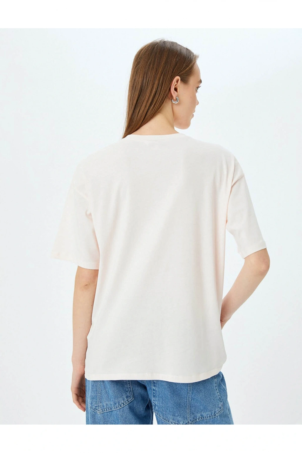 Rahat Kalıp Kısa Kollu Pembe Kadın T-Shirt 5SAL10091IK