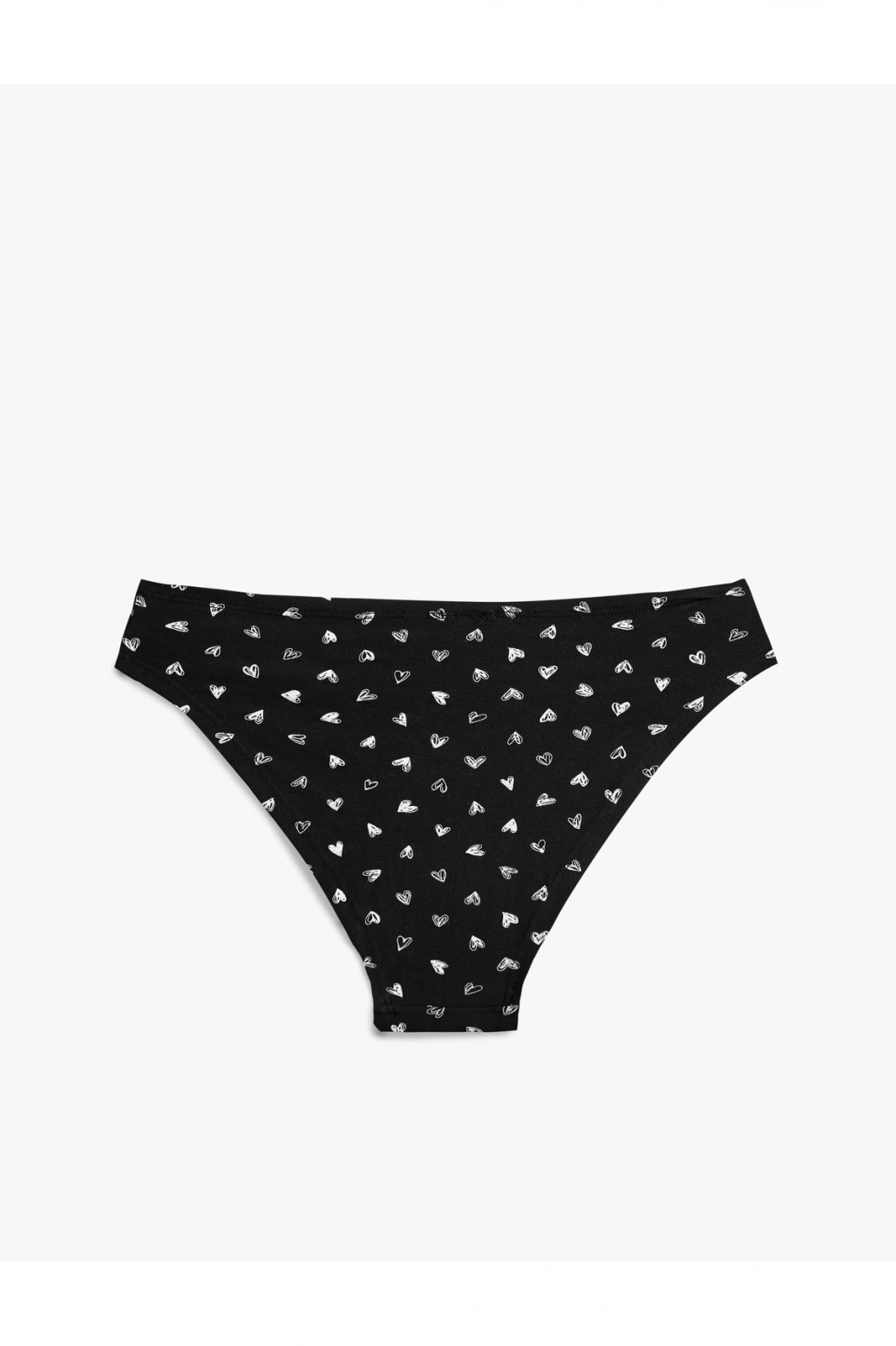 Rahat Kalıp Pamuklu Kalp Desenli Brief Külot