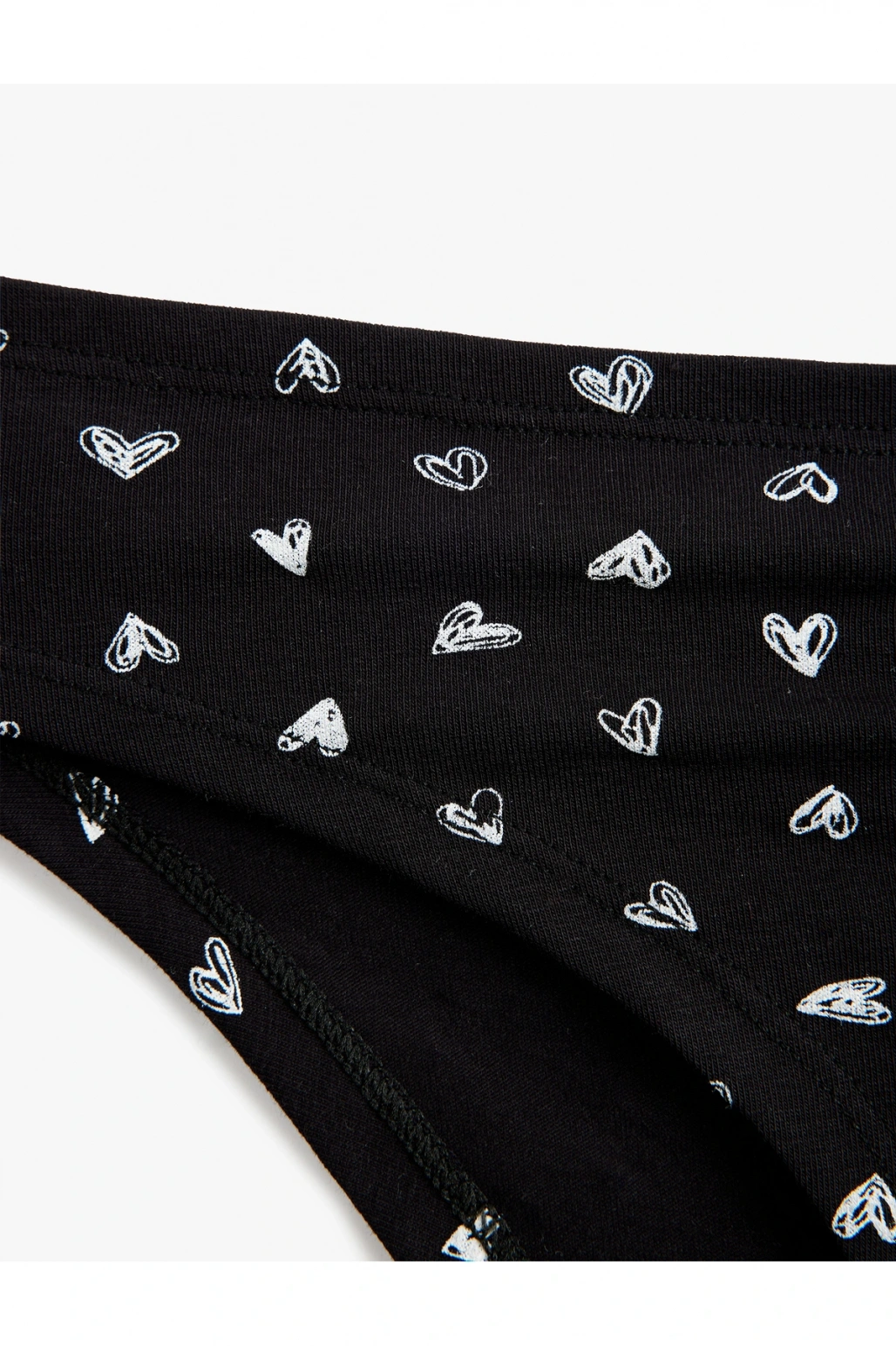 Rahat Kalıp Pamuklu Kalp Desenli Brief Külot