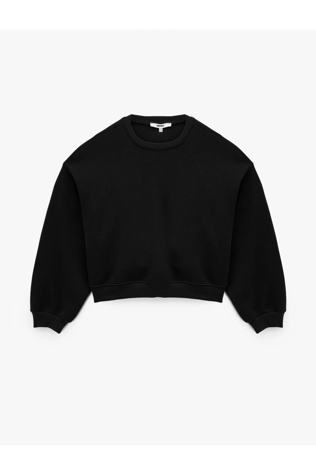 Regular Fit Üç İplik Uzun Kollu Bisiklet Yaka Basic Sweatshirt