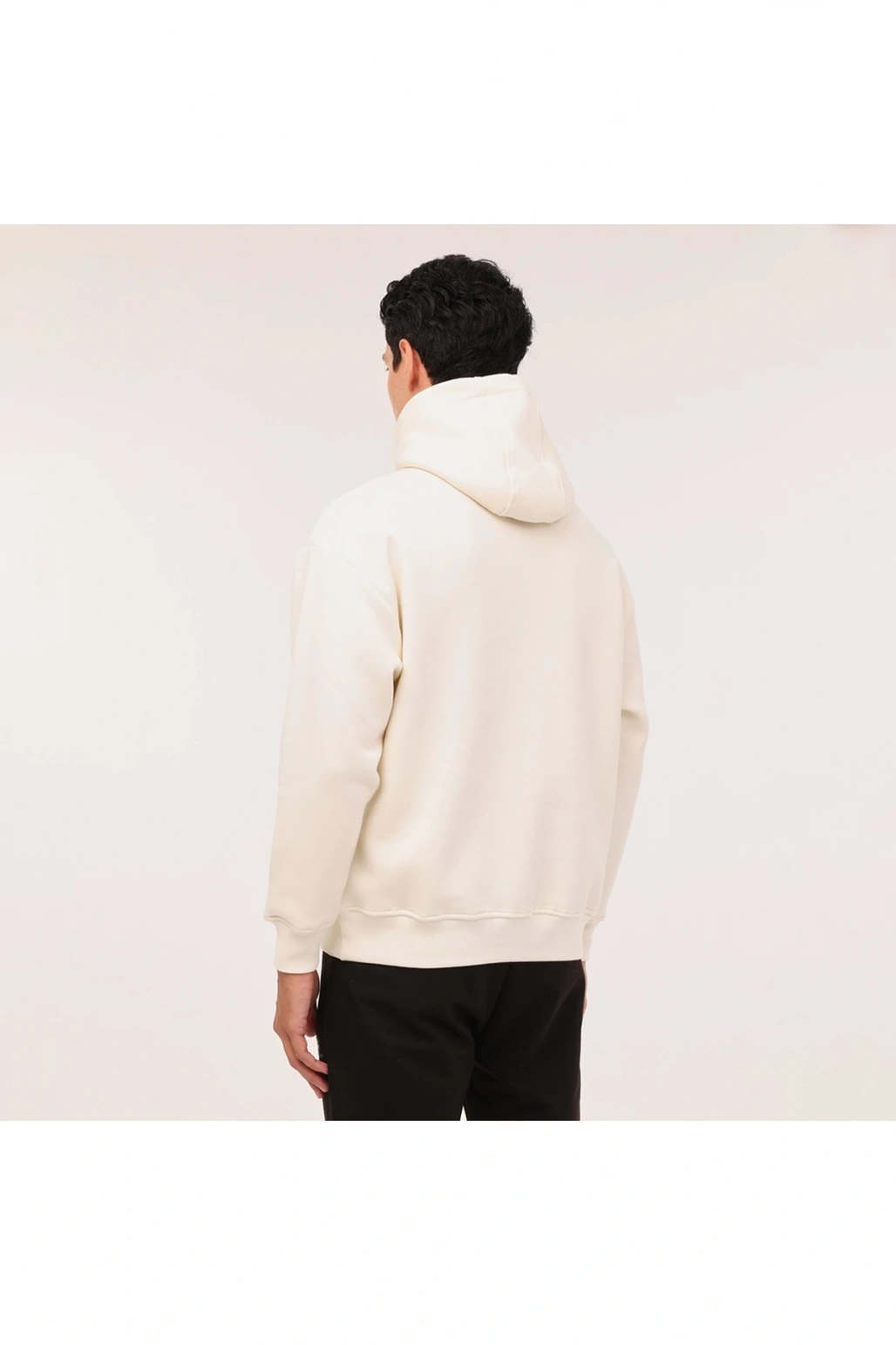 Ros Erkek Ekru Kapüşonlu Hoodie