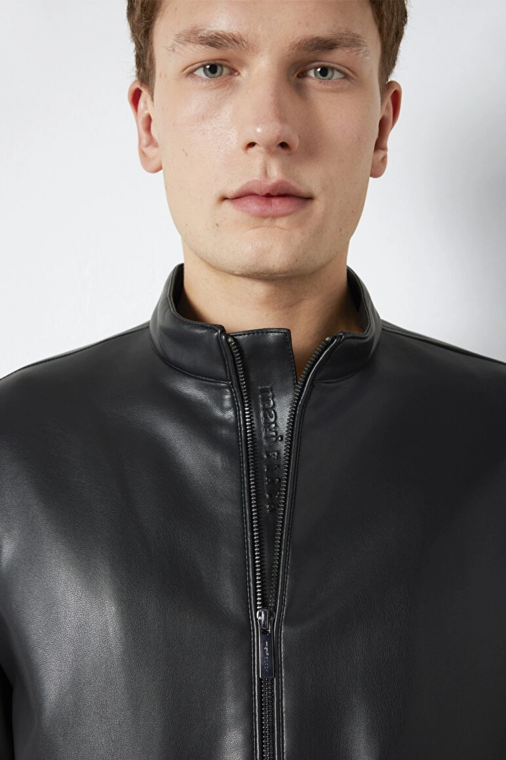 Siyah Biker Ceket Slim Fit / Dar Kesim