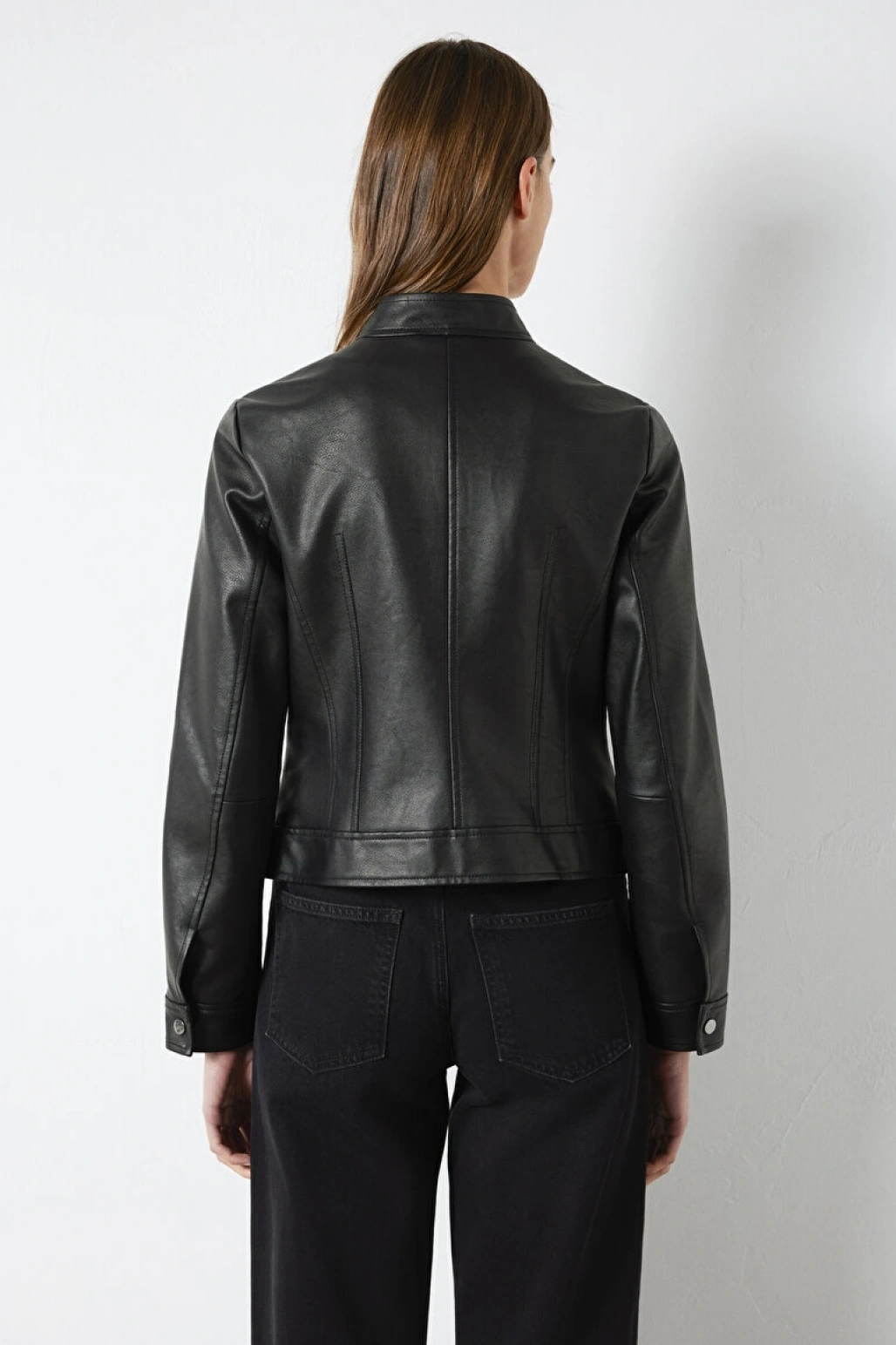 Siyah Suni Deri Ceket