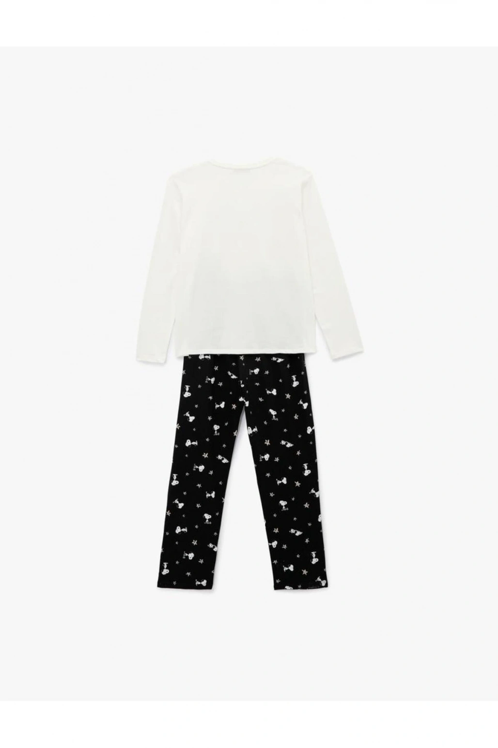 Snoopy Baskılı Lisanslı Uzun Kollu Bisiklet Yaka Pamuklu Pijama Takımı (AW 25)