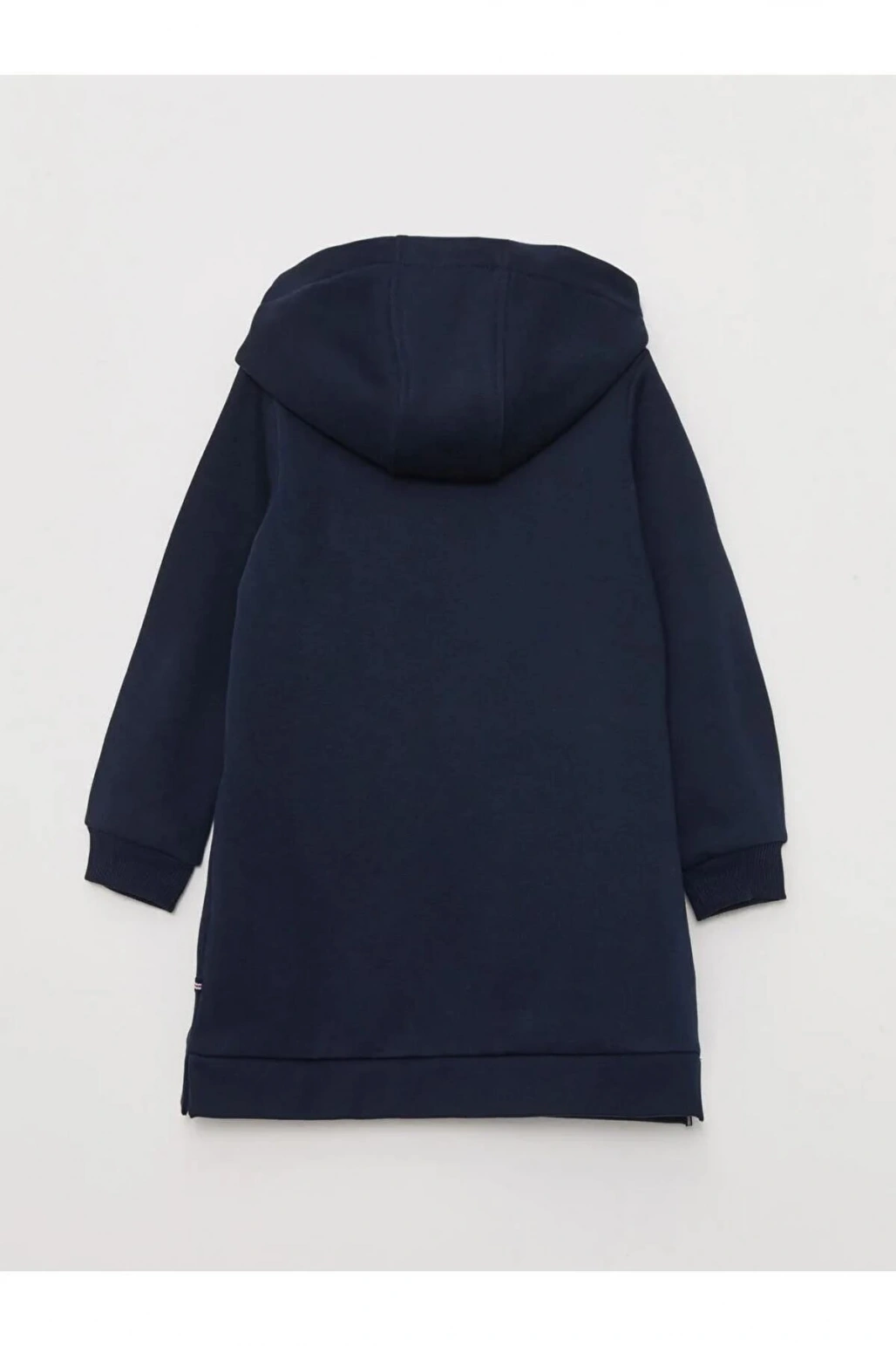 SOUTHBLUE Lacivert Kapüşonlu Nakışlı Uzun Kollu Kız Çocuk Elbise