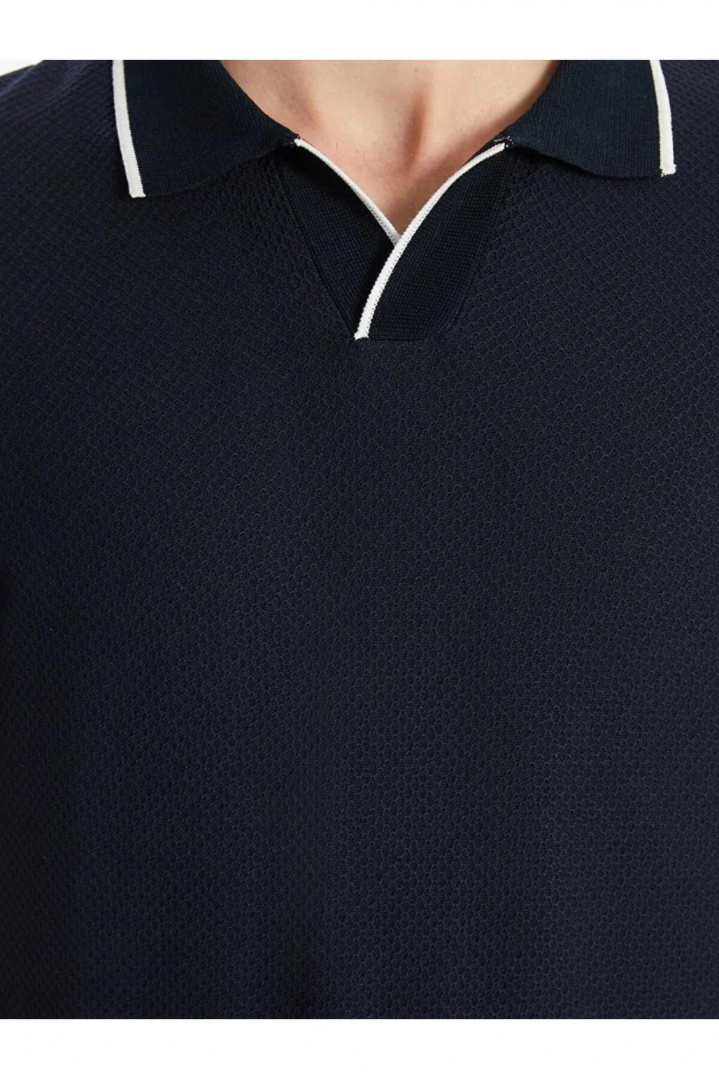 SOUTHBLUE Lacivert Polo Yaka Kısa Kollu Erkek Triko Kazak