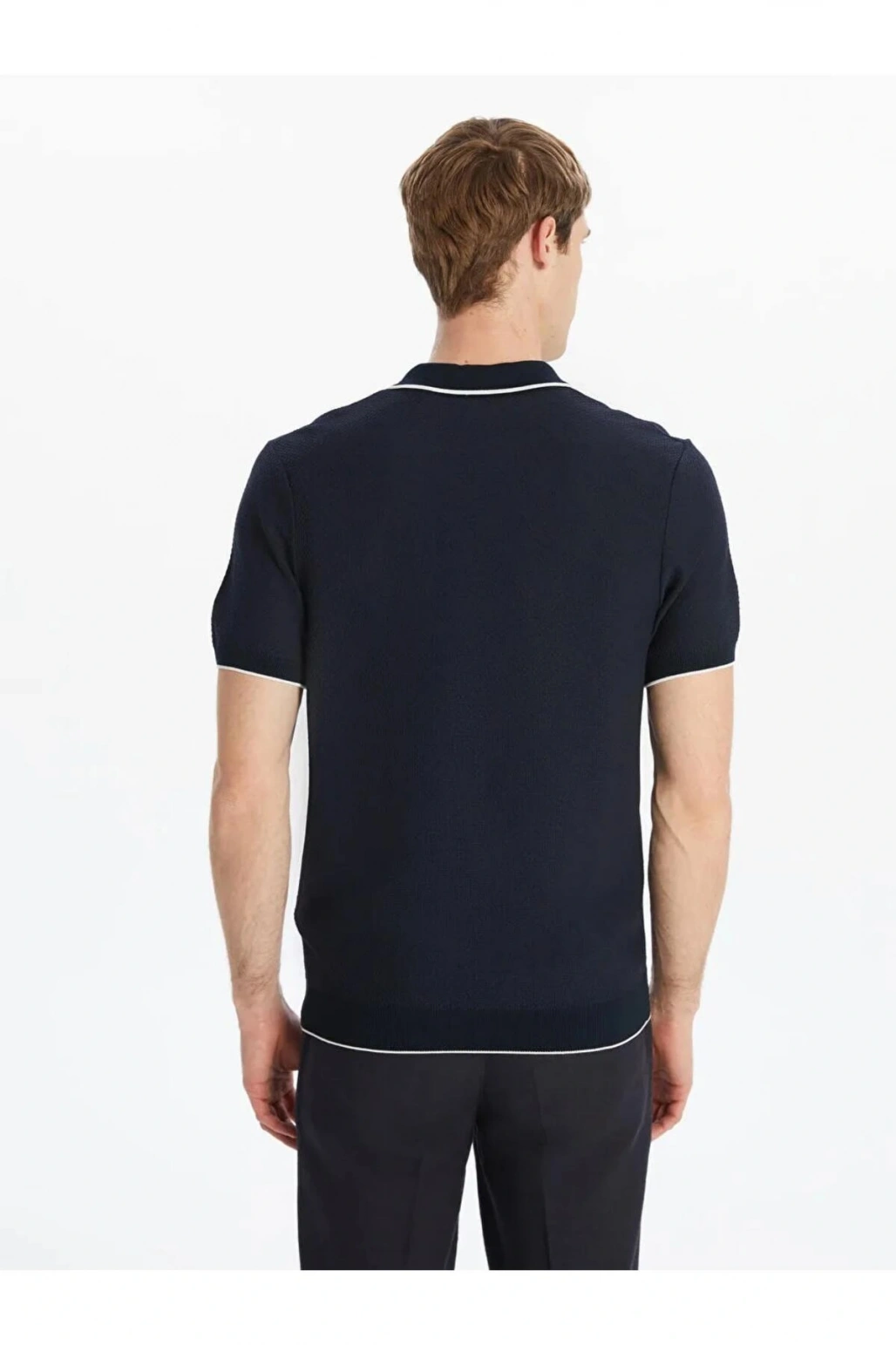 SOUTHBLUE Lacivert Polo Yaka Kısa Kollu Erkek Triko Kazak