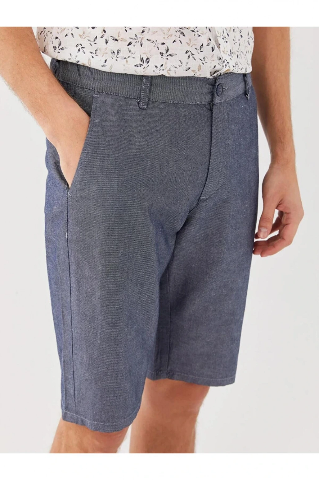 SOUTHBLUE Standart Kalıp Armürlü Erkek Bermuda Şort