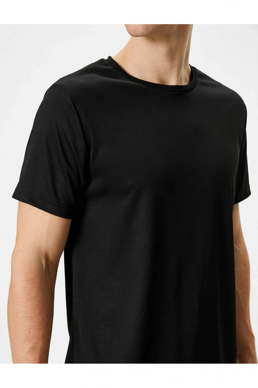 Spor Tişört Bisiklet Yaka Arkası Baskılı Sloganlı