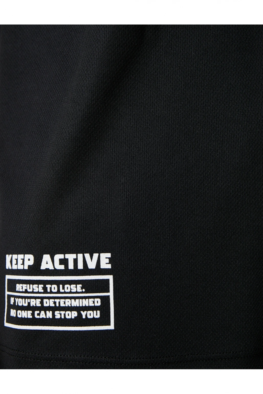 Spor Tişört Bisiklet Yaka Arkası Baskılı Sloganlı