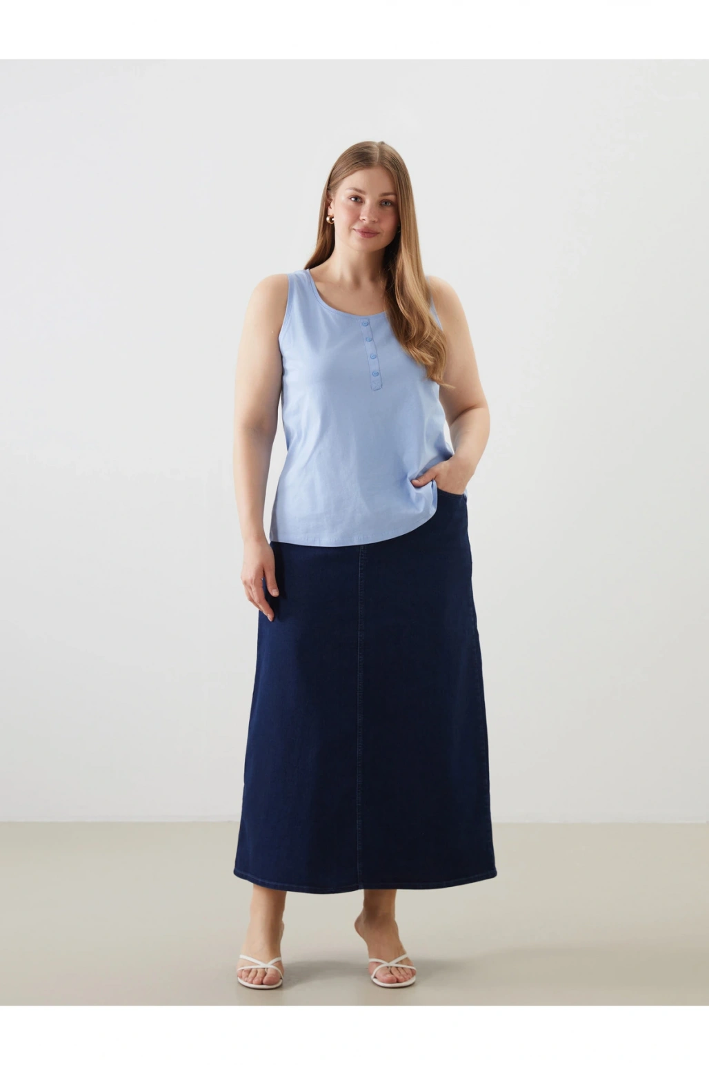 Standart Fit Kadın Jean Etek