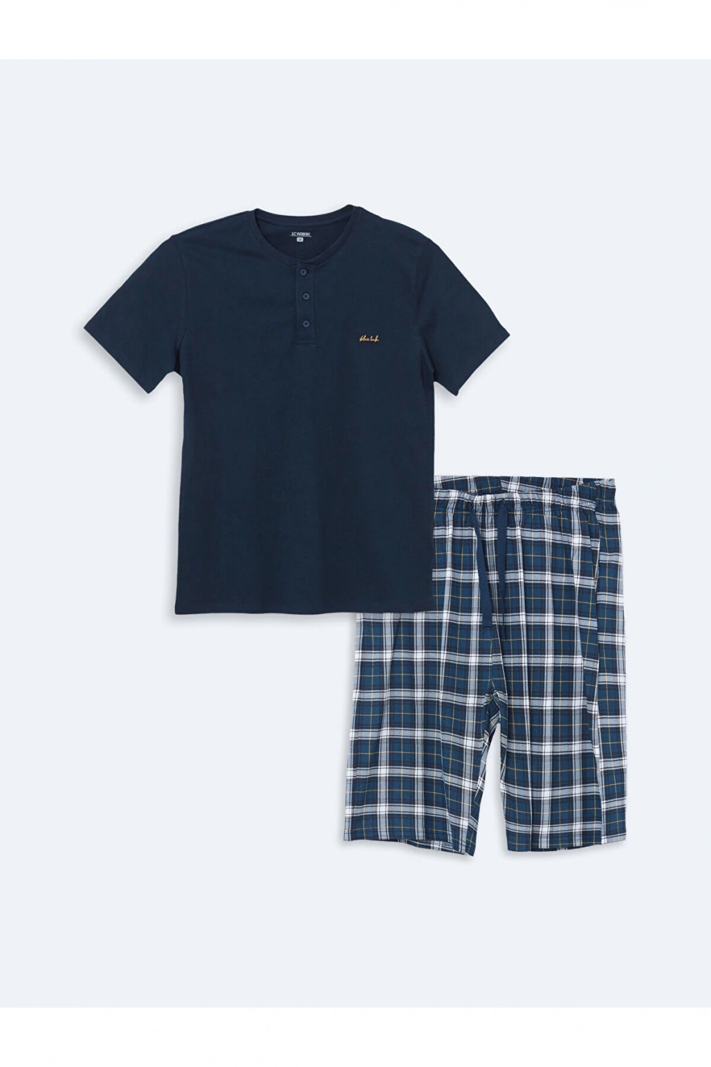 Standart Kalıp Erkek Şortlu Pijama Takımı