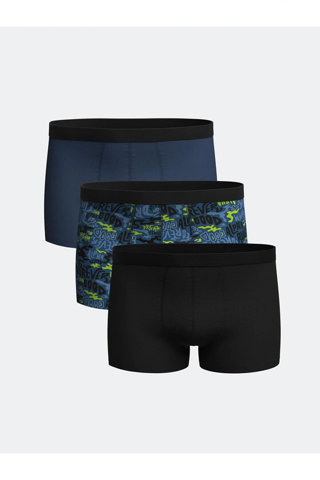 Standart Kalıp Pamuklu Esnek Erkek Boxer 3lü