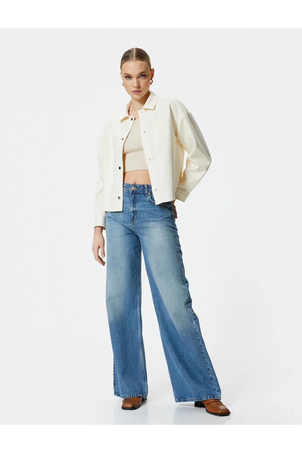 Süet Ceket Çıtçıt Düğmeli Klasik Yaka Cepli