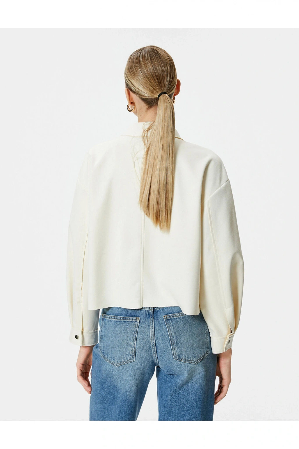 Süet Ceket Çıtçıt Düğmeli Klasik Yaka Cepli