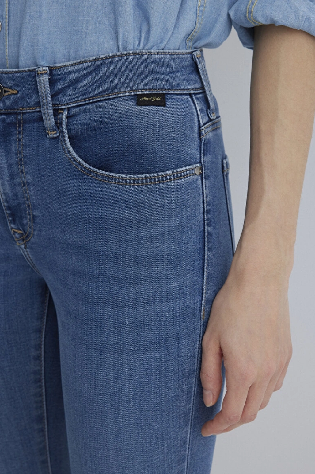 Tess Gold Luxury Vintage Indigo Mavisi Jean Pantolon