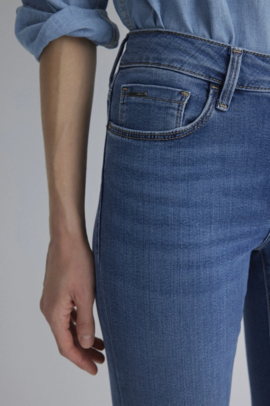 Tess Gold Luxury Vintage Indigo Mavisi Jean Pantolon